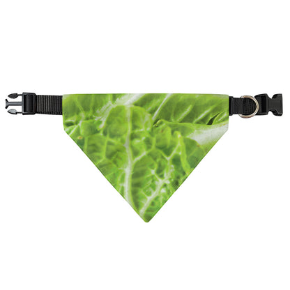Fresh Cabbage Leaf Print Over The Collar Dog Bandana