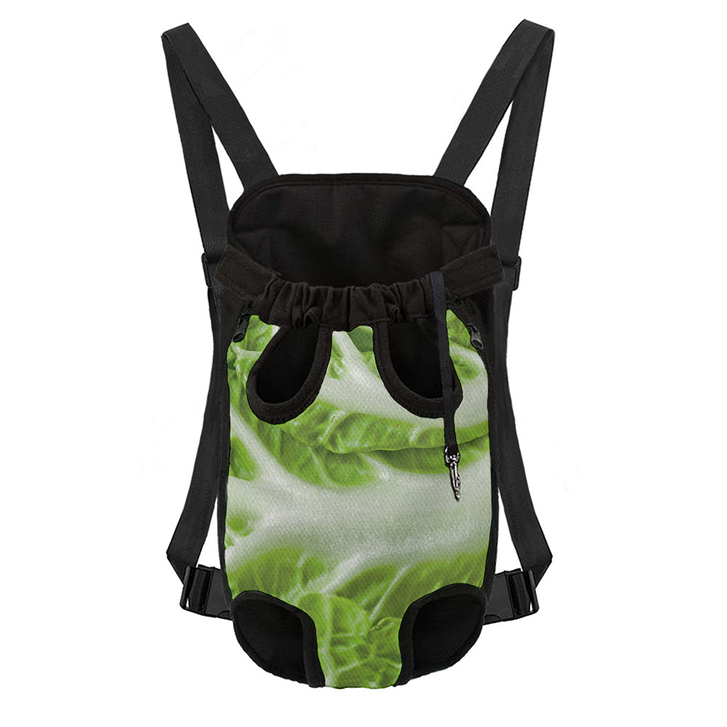 Fresh Cabbage Leaf Print Pet Carrier Backpack