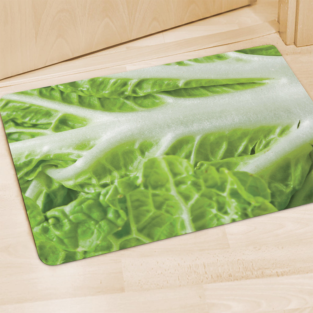 Fresh Cabbage Leaf Print Polyester Doormat