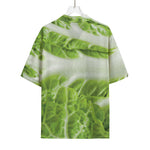 Fresh Cabbage Leaf Print Rayon Hawaiian Shirt