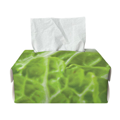 Fresh Cabbage Leaf Print Rectangle Tissue Box Cover