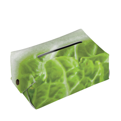Fresh Cabbage Leaf Print Rectangle Tissue Box Cover