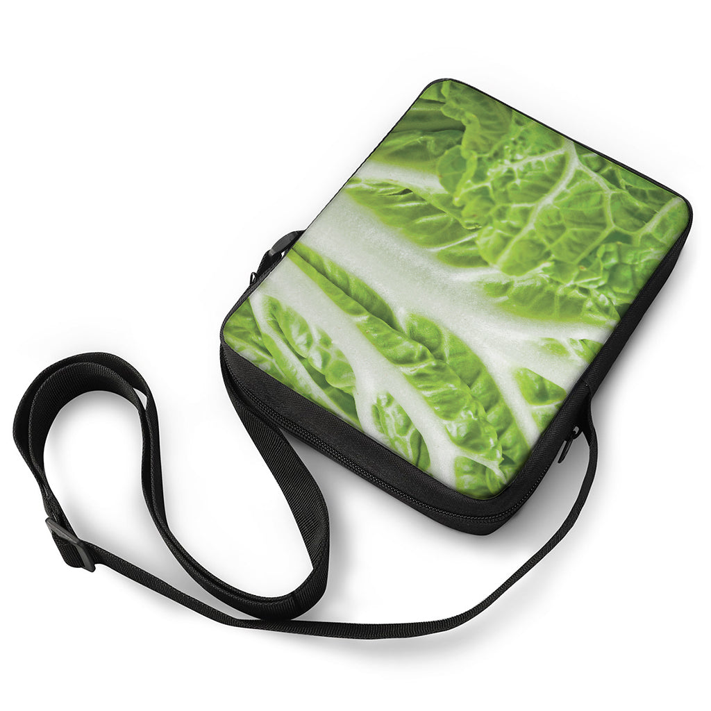 Fresh Cabbage Leaf Print Rectangular Crossbody Bag
