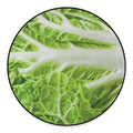 Fresh Cabbage Leaf Print Round Floor Mat