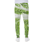 Fresh Cabbage Leaf Print Scuba Joggers