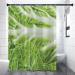 Fresh Cabbage Leaf Print Shower Curtain