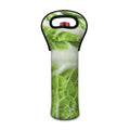 Fresh Cabbage Leaf Print Single Neoprene Wine Tote