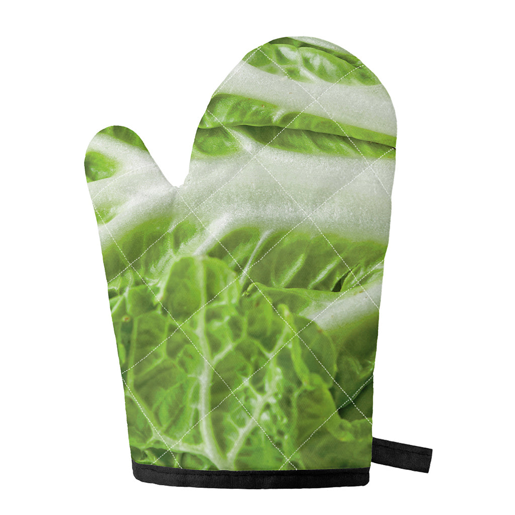 Fresh Cabbage Leaf Print Single Oven Mitt