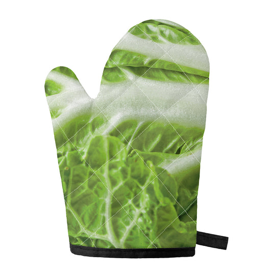 Fresh Cabbage Leaf Print Single Oven Mitt