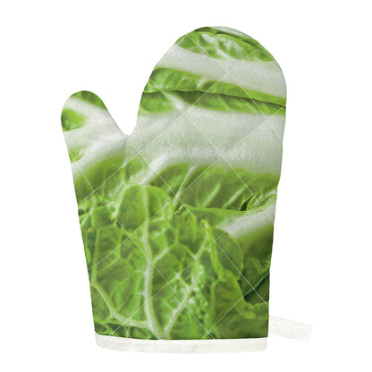 Fresh Cabbage Leaf Print Single Oven Mitt