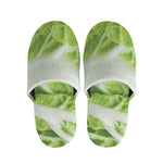 Fresh Cabbage Leaf Print Slippers