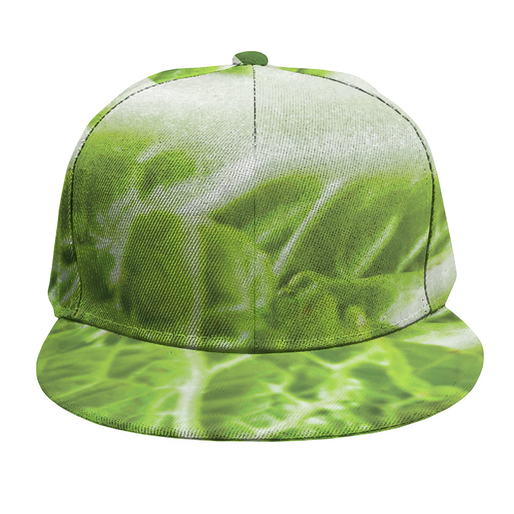 Fresh Cabbage Leaf Print Snapback Cap