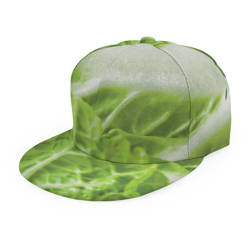 Fresh Cabbage Leaf Print Snapback Cap