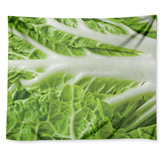 Fresh Cabbage Leaf Print Tapestry