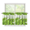 Fresh Cabbage Leaf Print Tier Curtains