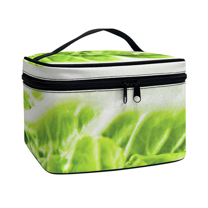 Fresh Cabbage Leaf Print Travel Makeup Bag