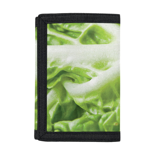 Fresh Cabbage Leaf Print Trifold Wallet