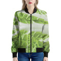 Fresh Cabbage Leaf Print Women's Bomber Jacket