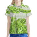 Fresh Cabbage Leaf Print Women's Polo Shirt