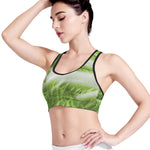 Fresh Cabbage Leaf Print Women's Sports Bra