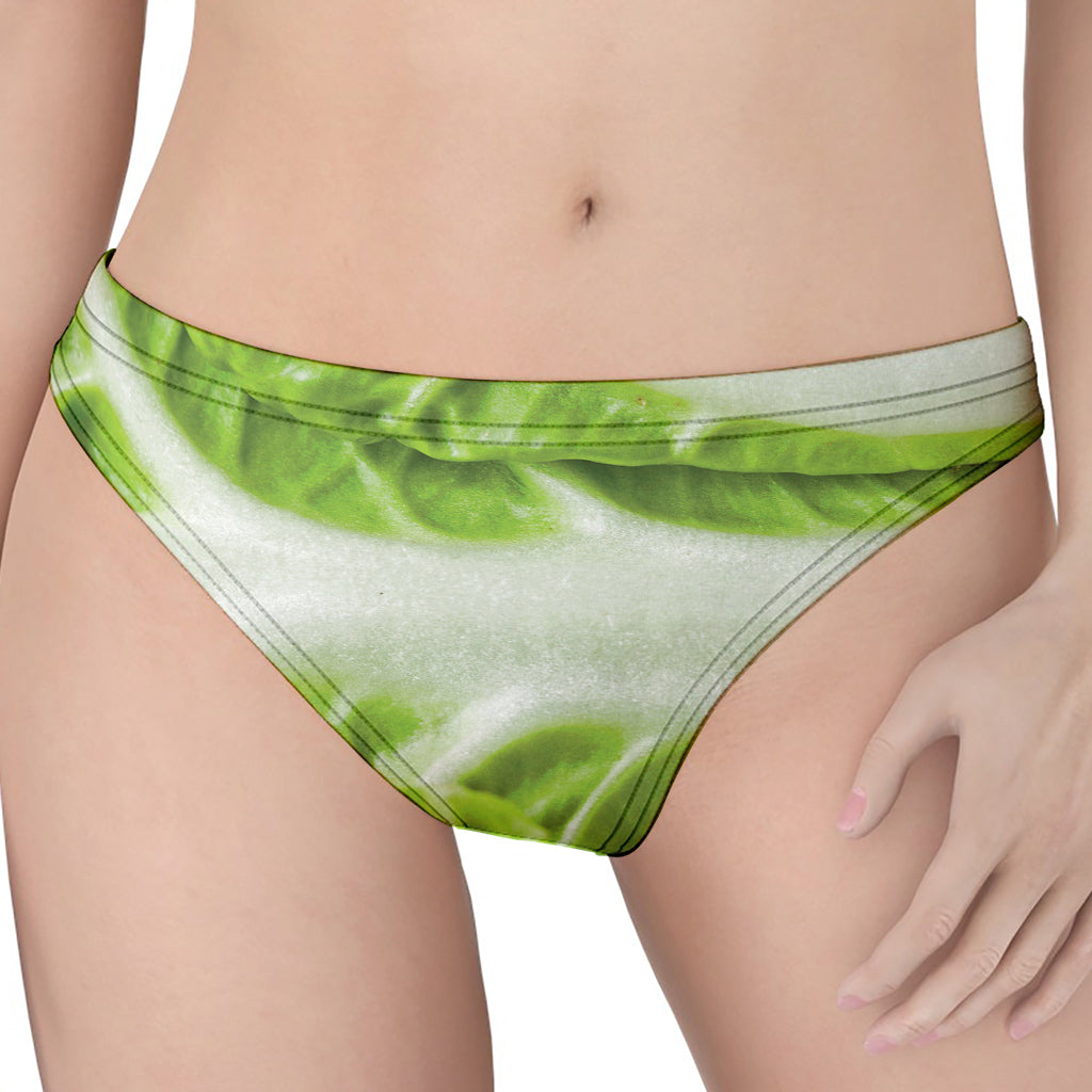 Fresh Cabbage Leaf Print Women's Thong