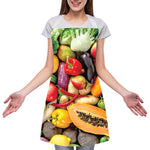 Fresh Fruits And Vegetables Print Adjustable Apron