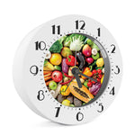 Fresh Fruits And Vegetables Print Alarm Clock