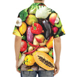 Fresh Fruits And Vegetables Print Aloha Shirt