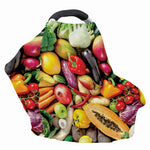 Fresh Fruits And Vegetables Print Baby Seat Cover