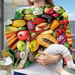 Fresh Fruits And Vegetables Print Baby Seat Cover