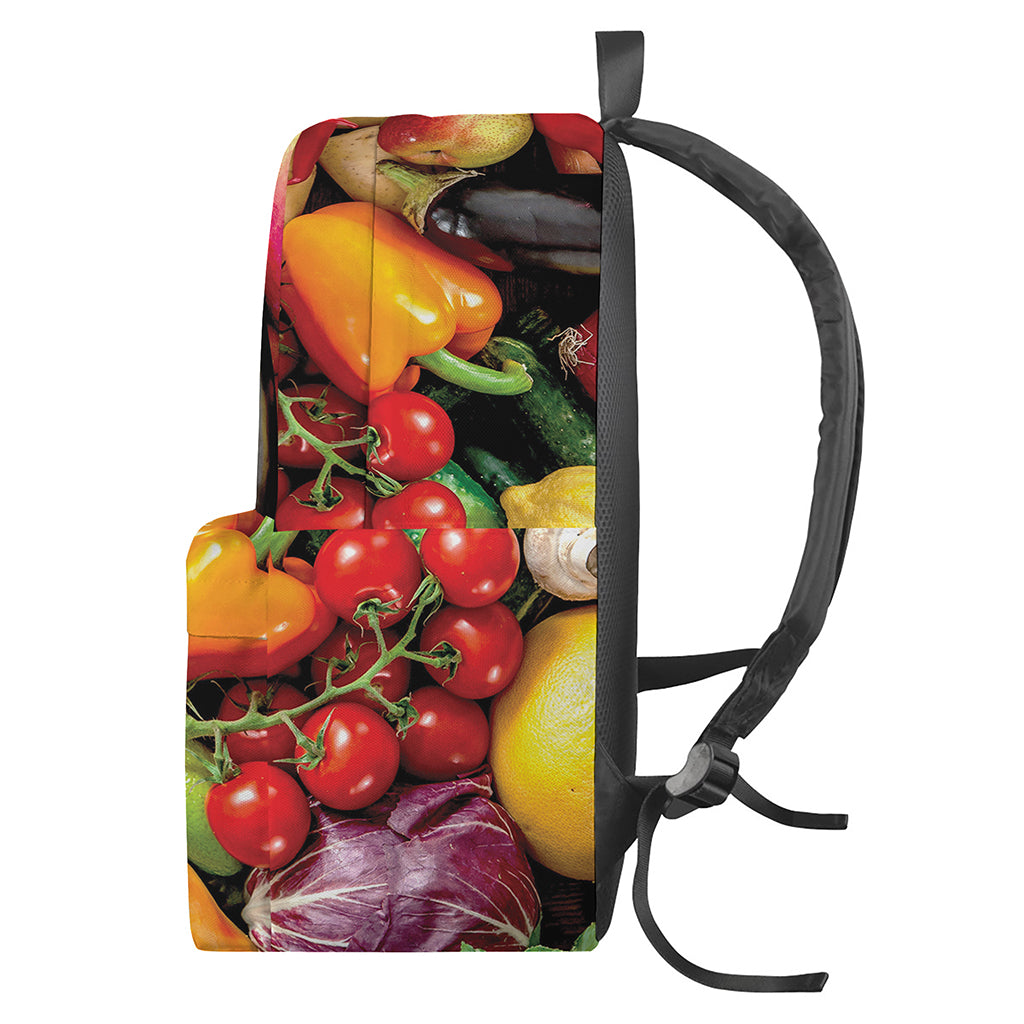 Fresh Fruits And Vegetables Print Backpack