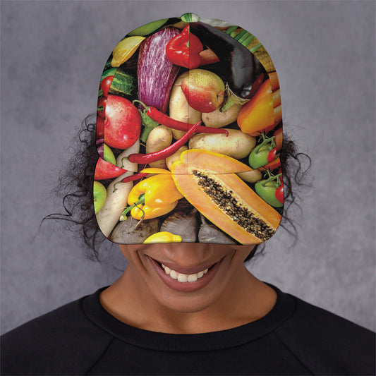 Fresh Fruits And Vegetables Print Baseball Cap