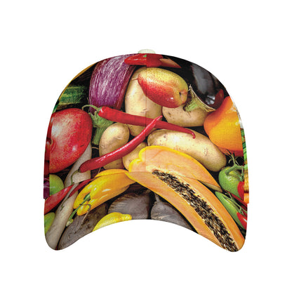 Fresh Fruits And Vegetables Print Baseball Cap
