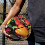 Fresh Fruits And Vegetables Print Basketball