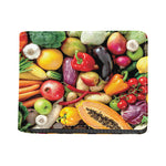 Fresh Fruits And Vegetables Print Bifold Wallet