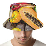 Fresh Fruits And Vegetables Print Bucket Hat