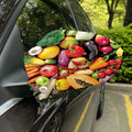 Fresh Fruits And Vegetables Print Car Side Mirror Covers