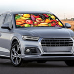 Fresh Fruits And Vegetables Print Car Windshield Sun Shade