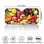 Fresh Fruits And Vegetables Print Car Windshield Sun Shade