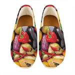 Fresh Fruits And Vegetables Print Casual Shoes