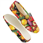 Fresh Fruits And Vegetables Print Casual Shoes