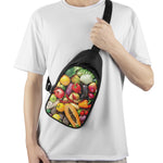 Fresh Fruits And Vegetables Print Chest Bag