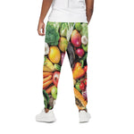 Fresh Fruits And Vegetables Print Cotton Pants