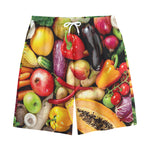 Fresh Fruits And Vegetables Print Cotton Shorts