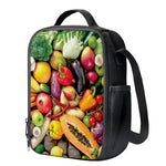 Fresh Fruits And Vegetables Print Crossbody Lunch Bag