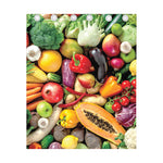 Fresh Fruits And Vegetables Print Curtain