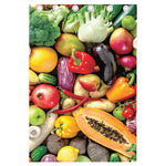 Fresh Fruits And Vegetables Print Curtain