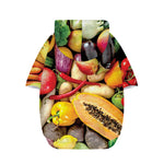 Fresh Fruits And Vegetables Print Dog Zip Up Hoodie