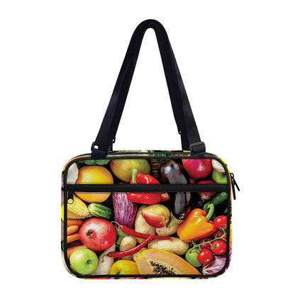 Fresh Fruits And Vegetables Print Double Strap Bible Bag