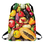 Fresh Fruits And Vegetables Print Drawstring Backpack